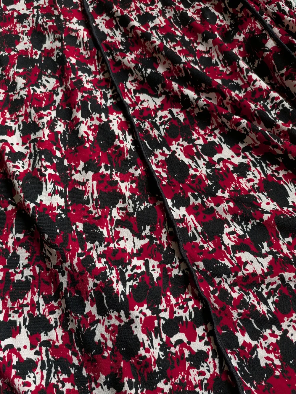 🌼B2G1🌼 Perceptions Red, Black & White Pleated Maxi Dress Size XL NWOT